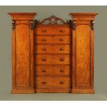 A Victorian mahogany Sentry Box wardrobe,