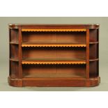 A Victorian mahogany open bookcase,