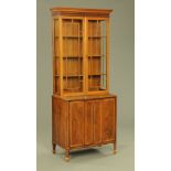 An Edwardian inlaid mahogany cabinet,