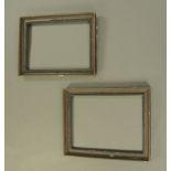 A pair of Victorian dark brown and ebonised picture frames, to take canvases 99 x 71 cm,