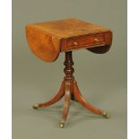 A Regency mahogany centre column Pembroke table,