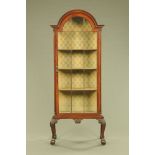A Queen Anne style mahogany display cabinet,