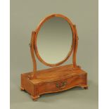 A 19th century mahogany toilet mirror,