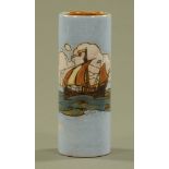 A Royal Doulton galleon vase by Maud Bowden, impressed and inscribed with initials. Height 17 cm.