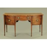 A Regency mahogany sideboard,