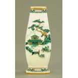 A Royal Worcester chinoiserie enamel vase,