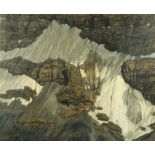 Julian Heaton Cooper (born 1947), oil painting on canvas "At The Base Of The Eiger - 2004", 91.