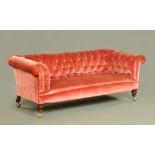 A Victorian Chesterfield settee,