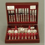 An Arthur Price canteen of silver plated Kings pattern cutlery, 6 place settings.