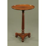A 19th century mahogany wine table, with dished top,