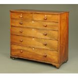 A 19th century mahogany chest of drawers,