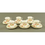 A Queen Anne bone China half tea set (18).