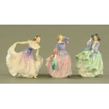 Three Royal Doulton figurines, "Blythe Morning" HN2021,