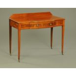 An Edwardian inlaid mahogany dressing table,