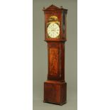 An early 19th century Scottish mahogany longcase clock with eight day striking movement,