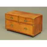 A 19th century part military chest,