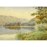 Albert Rosser, a watercolour "Ullswater", 25 cm x 35 cm, framed, signed.