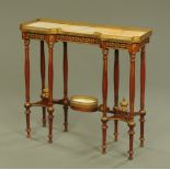 An early 20th century Continental marble topped side table,