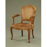 An early 20th century French armchair,
