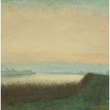 Michael Bennett (born 1948), an oil painting on board "The River 1989", 29 cm x 28 cm, framed,
