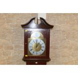 A modern mahogany cased "English Elegance - Graze" longcase clock with quartz movement,