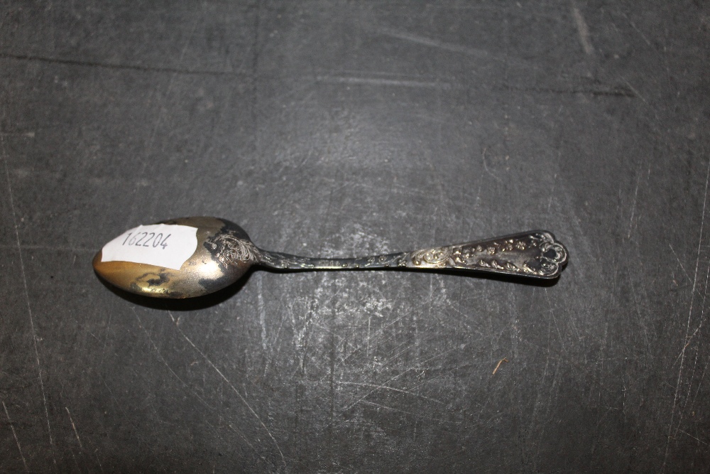 An early 20th century continental 800 standard white metal souvenir teaspoon, - Image 2 of 2