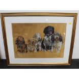 A 20th century acrylic painting - "A shaggy dog story",