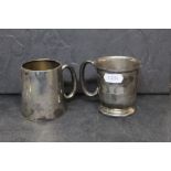 A George VI silver christening tankard by Viners, 7.