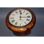 A Victorian stained wood dial clock, by Searle & Co,