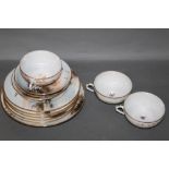 A small quantity of Japanese eggshell tea wares, to include three cups, three saucers,