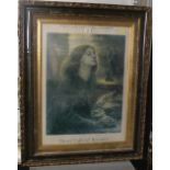 Dante Gabriel Rossetti, The Gallery, London exhibition poster, within a gilt and moulded frame,