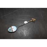 An early 20th century continental white metal Venice souvenir teaspoon with Saint Marks Lion