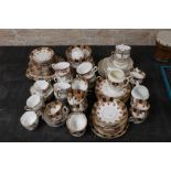 A Brama bone china part coffee service, comprising six coffee cups, and six saucers,
