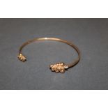 A George Jensen 18ct gold and diamond set moonlight grapes bangle,