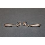 A pair of vintage George Jensen silver acorn design earrings, marked 925 S and with Jensen stamp,