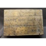 Hardy Brothers Ltd Alnwick, England, 4 wooden packing crate, height 26 cm, width 56, depth 37 cm.