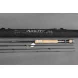 Shakespeare Agility trout fly rod, in four sections, 10', Line 6.