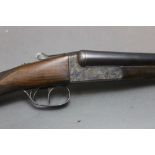 AYA XXV 12 bore side by side shotgun with 25" chopper lump barrels, cylinder and quarter choke,