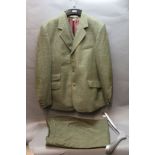 A Thrie Estates Scottish Tweed three piece shooting suit, including jacket,