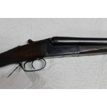 Sable a 12 bore side by side shotgun, with 28" barrels, half and improved choke, 70 mm chambers,