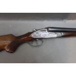 Zamacola Jabali 12 bore side by side shotgun, with 28" barrels, half and three quarter choke,