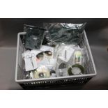 Ninety fly storage cases with flies, together with 100 assorted fly fishing accessories, fly lines,