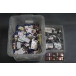 A plastic box containing partridge salmon fly hooks, various Flying C parts, spinner blades etc.