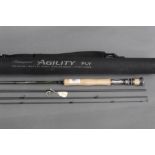 Shakespeare Agility trout fly rod in four sections, 10', Line 7.