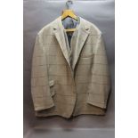 A Tweed jacket and matching waistcoat, Size 46 - 48",