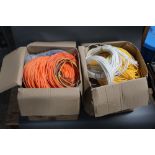 Two large boxes of silicon tube for making Flying C's, various colours.