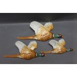 Beswick a graduated set of three flying pheasants. Model No. 661.