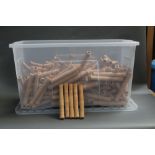 A large box of cork fly rod handles, internal diameter 16 mm., length 20.5 cm.