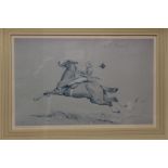 Dorothy Hardy, a print "A Dangerous Competitor", 30 x 51 cm, framed and mounted,