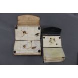 Two late 19th /early 20th century fly cast wallets, the larger marked Hutchinson Kendal,